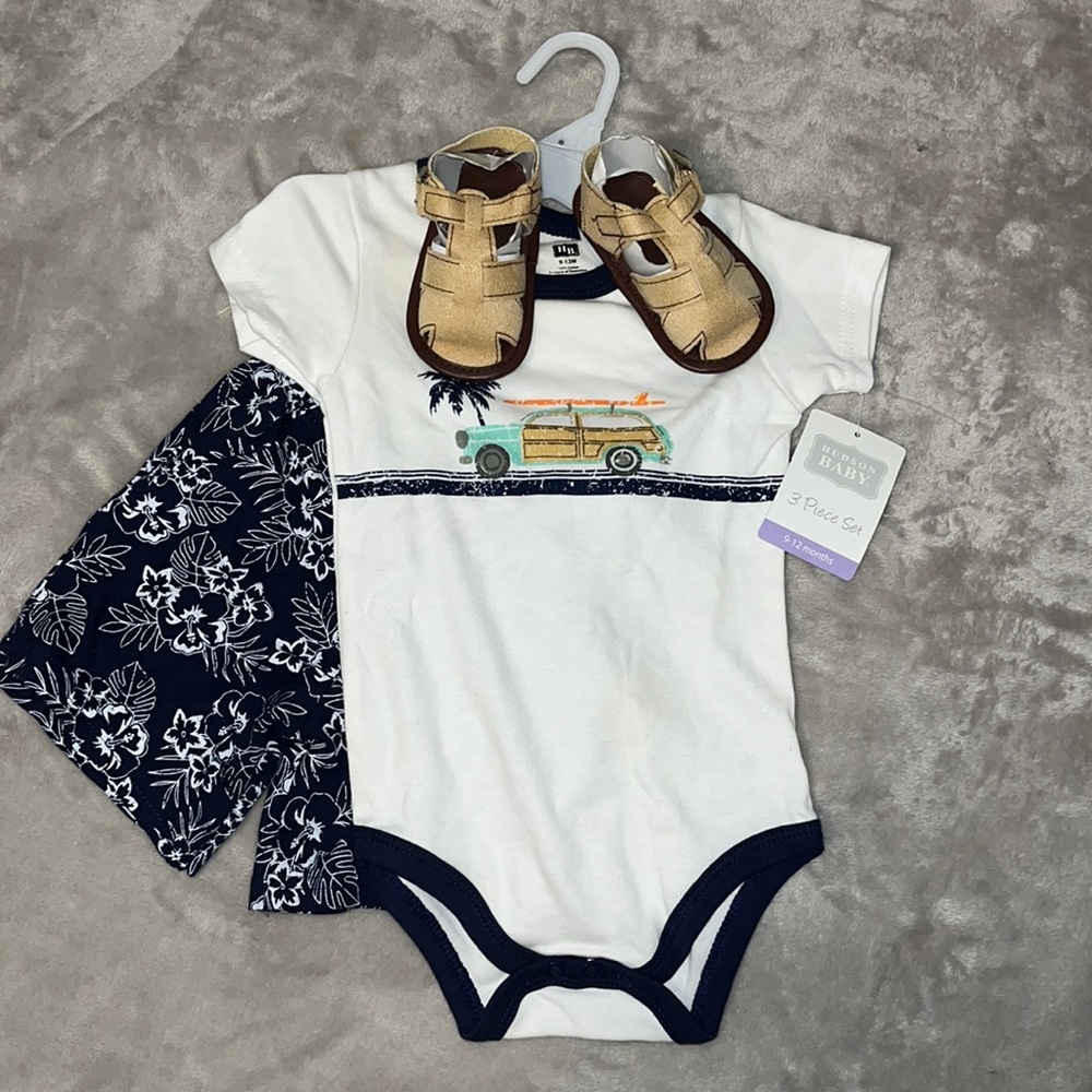 Hudson Baby 3pcs set / Camper van boys 9-12months